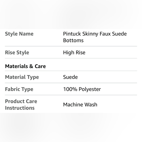 Andrew Marc Pintuck Skinny Faux Suede Black Pants - Picture 9 of 9